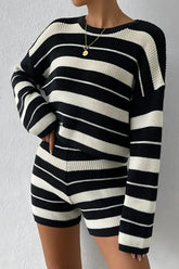 Stravina striped knit set