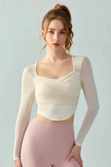 Kryssa mesh sleeve top