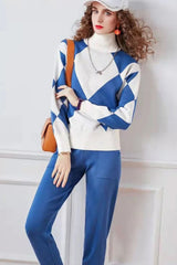 Diamond pattern guvaria knit set