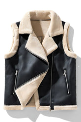 Venus sleeveless vest with fur details