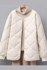 Diamond pattern quilted jacket