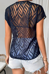 Millow V-neck T-shirt with cutouts