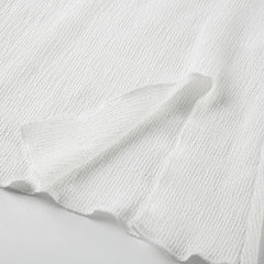 White off-shoulder top with tie detail