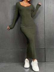 Lång klänning med smal passform