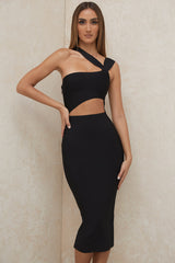 Midi bandageklänning med utskärning