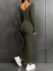 Lång klänning med smal passform