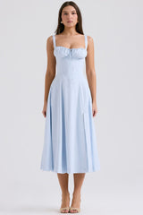 Light blue corset midi dress