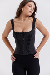 Svart topp med textur