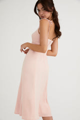 Tonal blommig långklänning med knappar