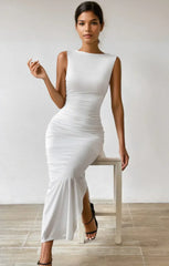 Elegant white long dress