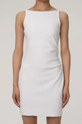 White sleeveless mini dress