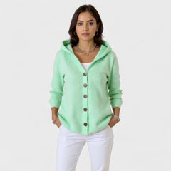 Hoodie with buttons and pockets