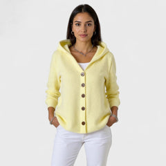 Hoodie with buttons and pockets