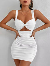 Bodycon dress with twisted details