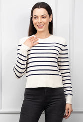 Striped knit sweater