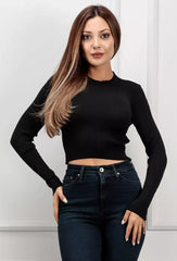 Ribbed cropped sweater