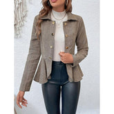 Herringbone peplum jacket