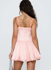 Light pink bubble mini dress