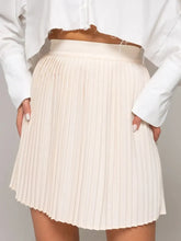 Cream pleated skirt