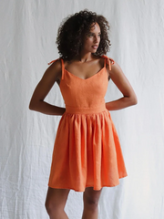 Strappy A-line mini dress with bow