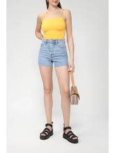 Light blue denim shorts