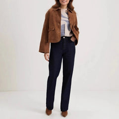 Brown short utility jacket