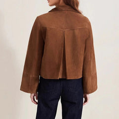 Brown short utility jacket