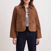 Brown short utility jacket
