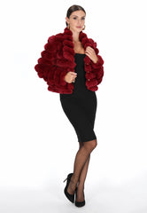 Textured short statement jacket with volume