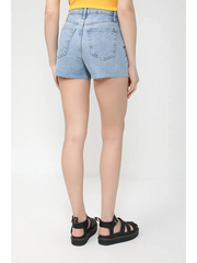 Light blue denim shorts