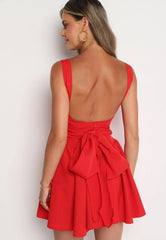 Sleeveless square neck mini dress