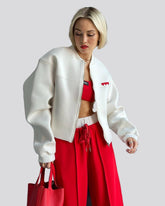 Oversized zip jacket with heart detail