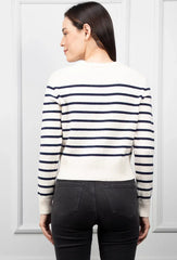 Striped knit sweater