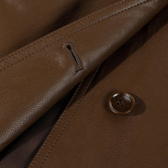 Long casual coat with button closure