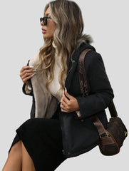 Hooded parka – soft lining, adjustable waist