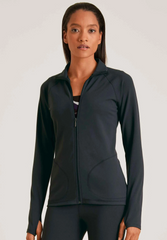 Black sports vest with zipper