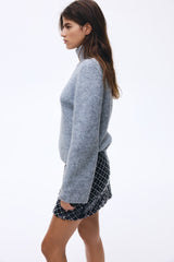 KNITTED SWEATER WITH HIGH COLLAR