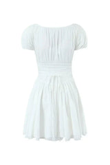Romantic white mini dress