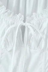 Romantic white mini dress