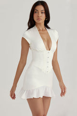 Korsett miniklänning med volanger