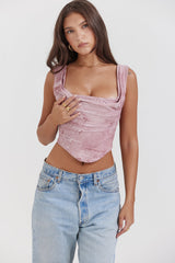 Korsett med snörning i ryggen