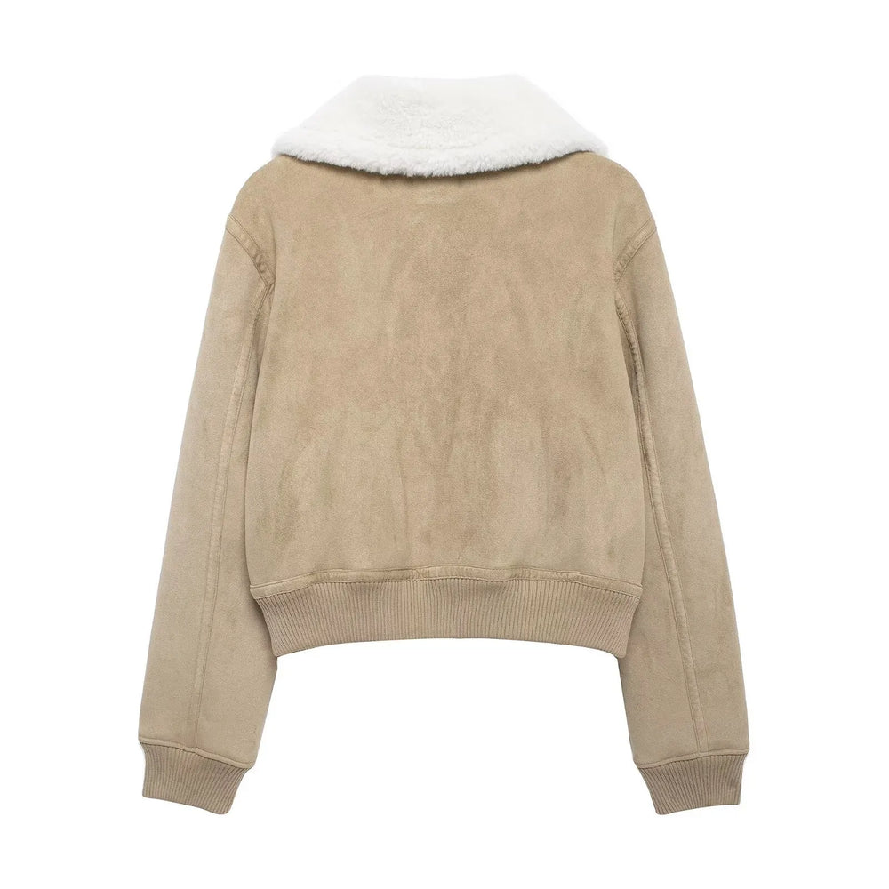 Dubbelsidig jacka med gängad fåll