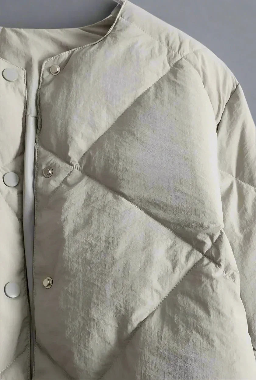 Lattice kort bomull vadderadJacka