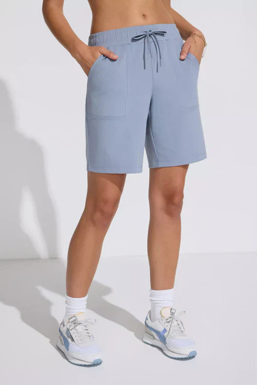 Unisex relaxed fit drawstring shorts