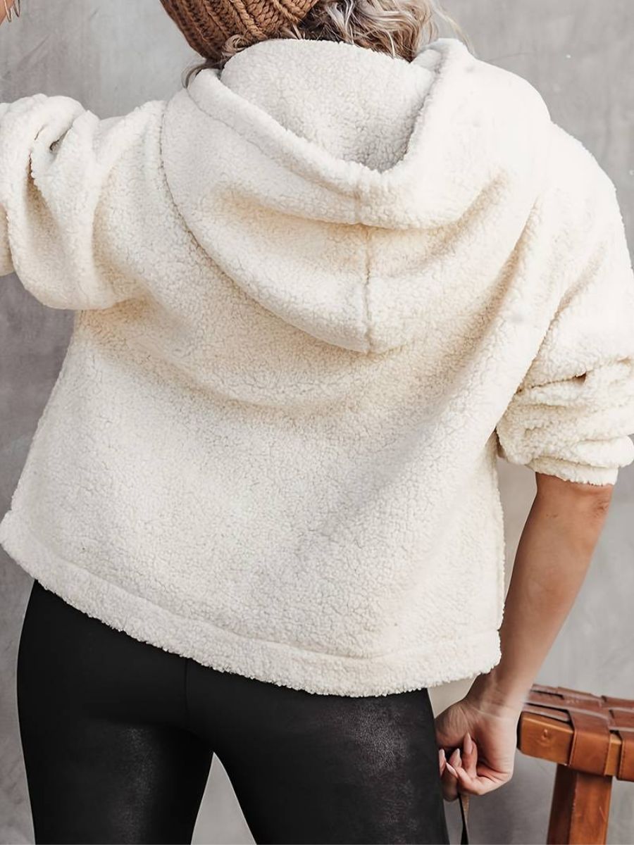 Mjuk huvtröja med bouttons