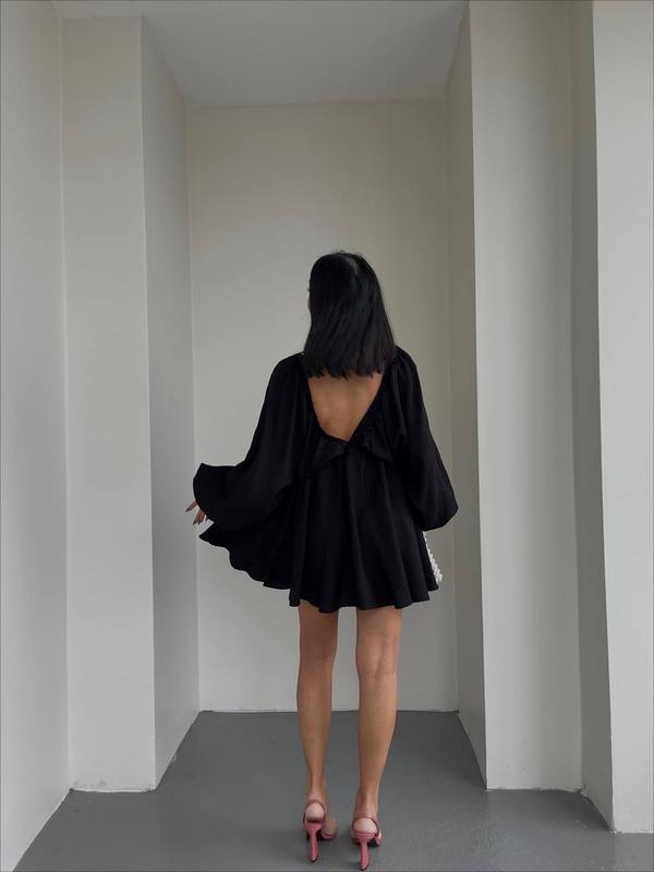 Off-the-shoulder bohemian mini dress