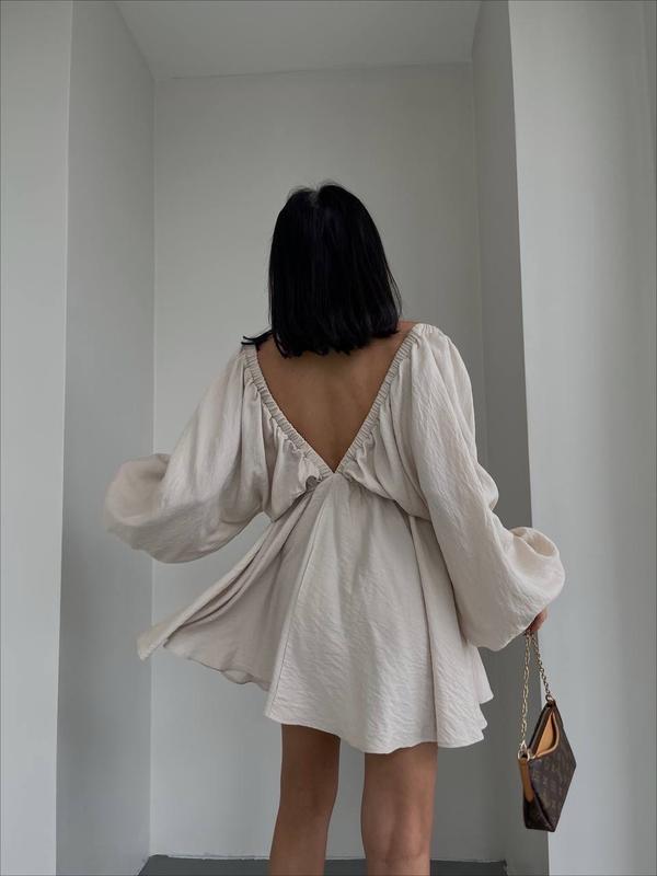 Off-the-shoulder bohemian mini dress