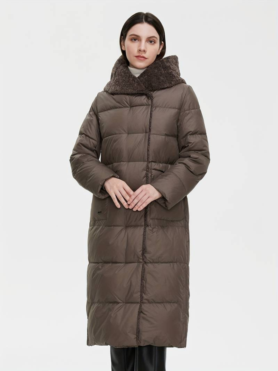 Fluffig jacka med dragkedja