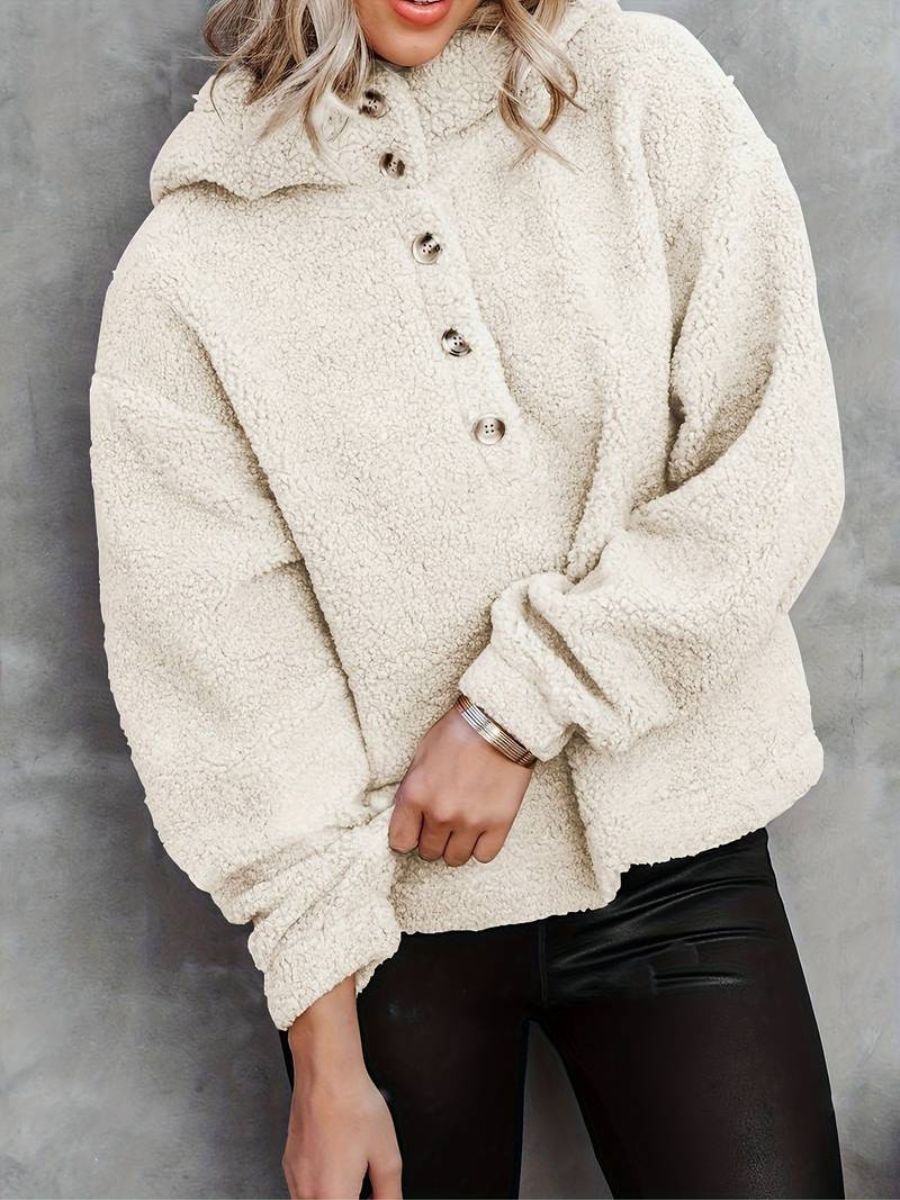 Mjuk huvtröja med bouttons