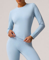 Seamless long sleeve sports top